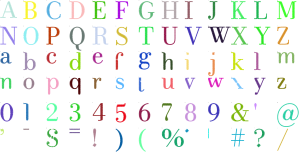 Runway Didone full alphabet at 1 inch