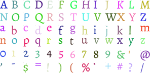 Storybook Serif full alphabet at 1 inch