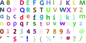 Sturdy Block full alphabet at 1 inch