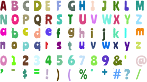 Wrangler Block full alphabet at 1 inch